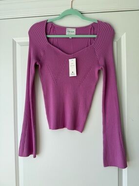 Pink Rose Brand Sweater, NWT, Size L - XL, plum / lilac pink color